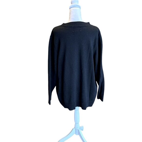 Quacker Factory Cardigan Sweater Rhinestone Buttons Black Sparkle Womens Size 1X - Picture 2 of 10